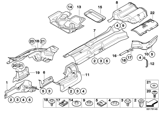Genuine BMW 51718040501 E60 Holder, Heat Protection Sheet, Left (Inc. M5) | ML Performance US US Car Parts