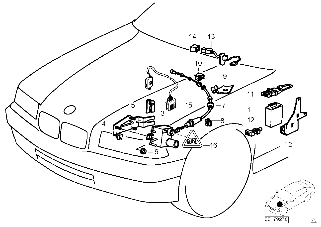Genuine BMW 65711384767 E34 Actuator Supporting Plate (Inc. 525ix, 525i & 520i) | ML Performance US Car Parts