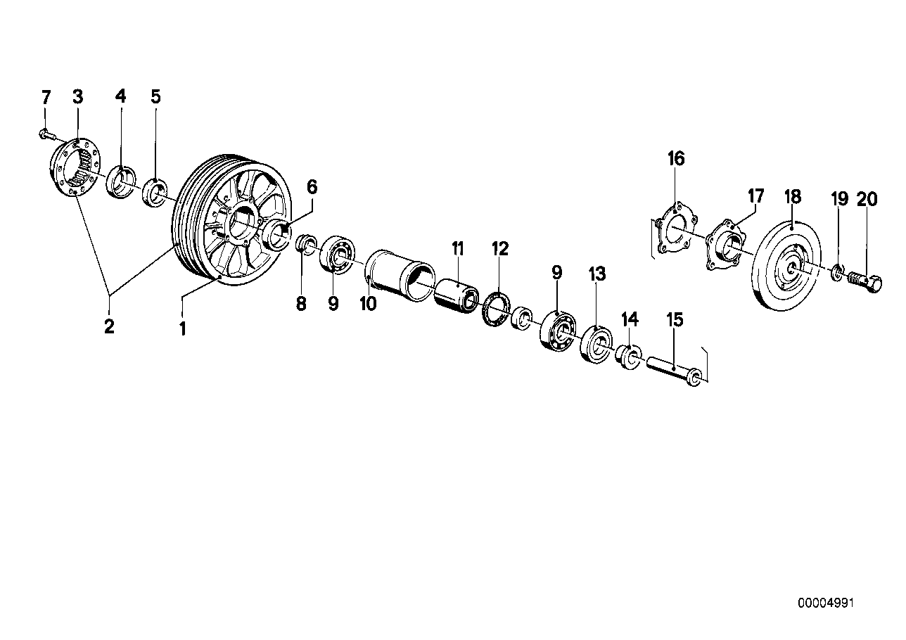 Genuine BMW 07119947165 Rivet 5X20 (Inc. R75/5, R50/5 & R60/5) | ML Performance US US Car Parts
