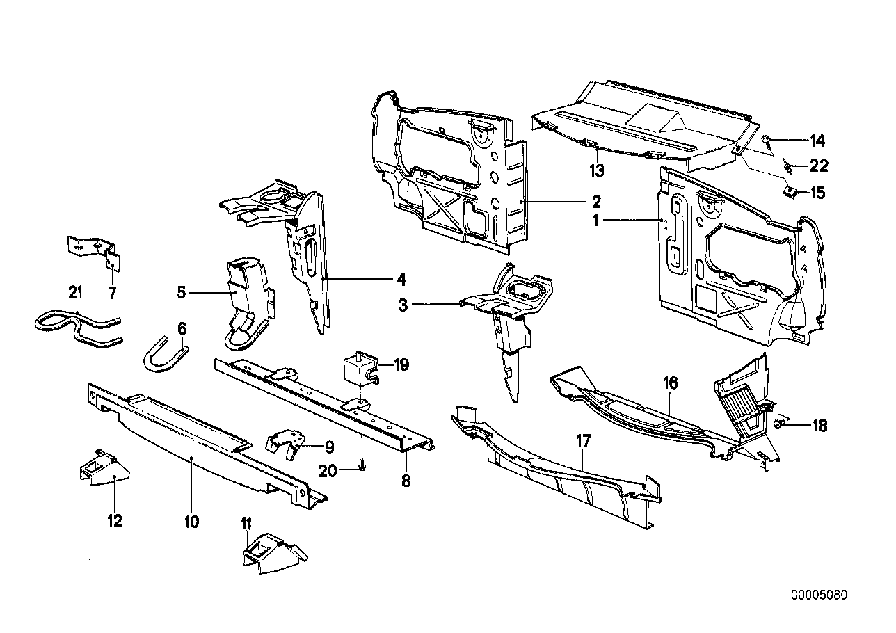 Genuine BMW 41111900694 E28 Bracket Lower Right (Inc. 524td, 520i & 528i) | ML Performance US US Car Parts
