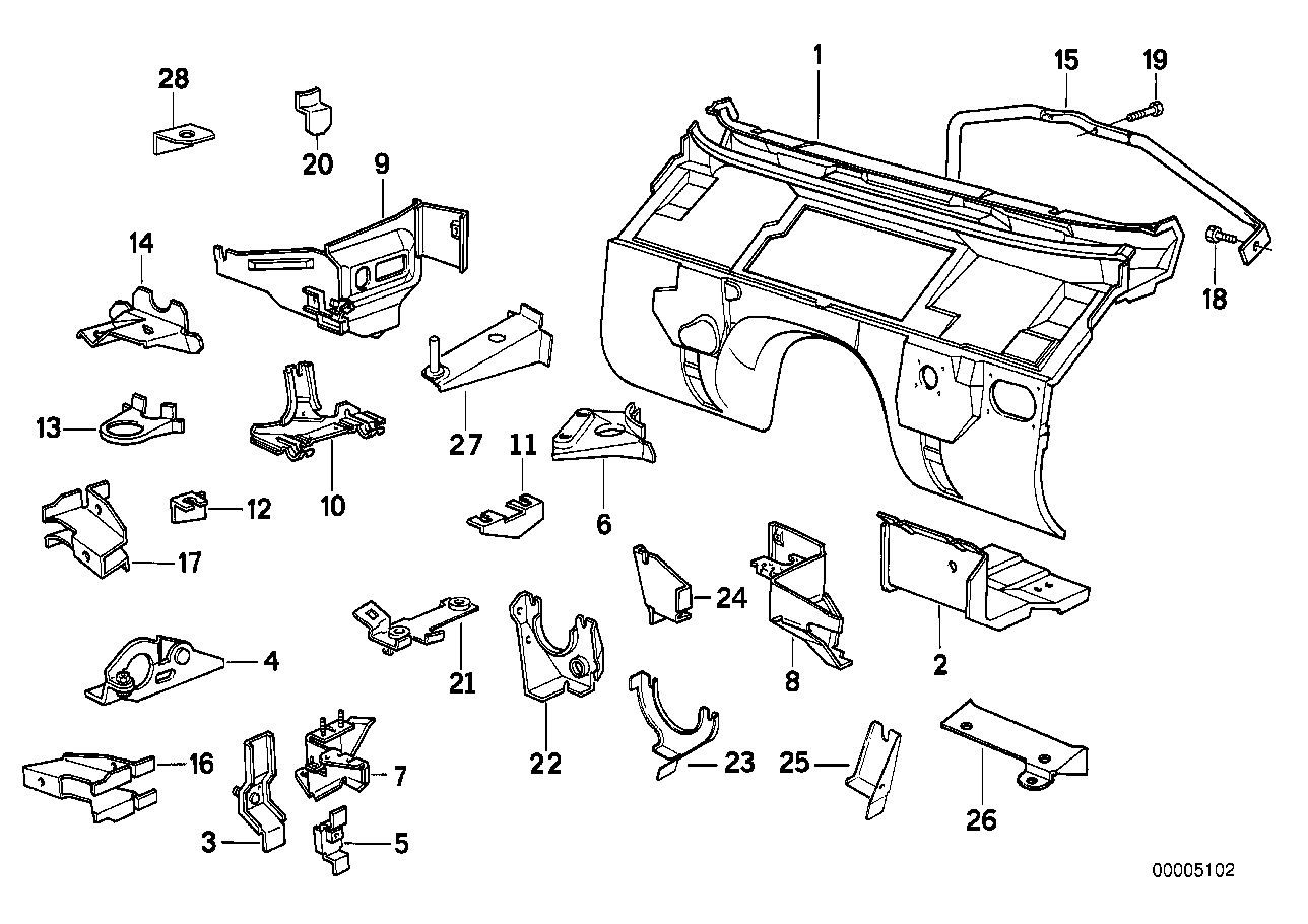 Genuine BMW 41111978081 E34 E32 Bracket F 4-Channel Rear Abs-Hydr.Unit (Inc. M5 3.8, M5 & 530i) | ML Performance US US Car Parts