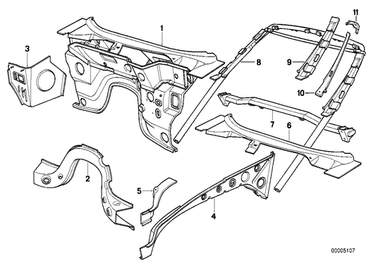 Genuine BMW 41212291825 Left Apron (Inc. Z1) | ML Performance US US Car Parts
