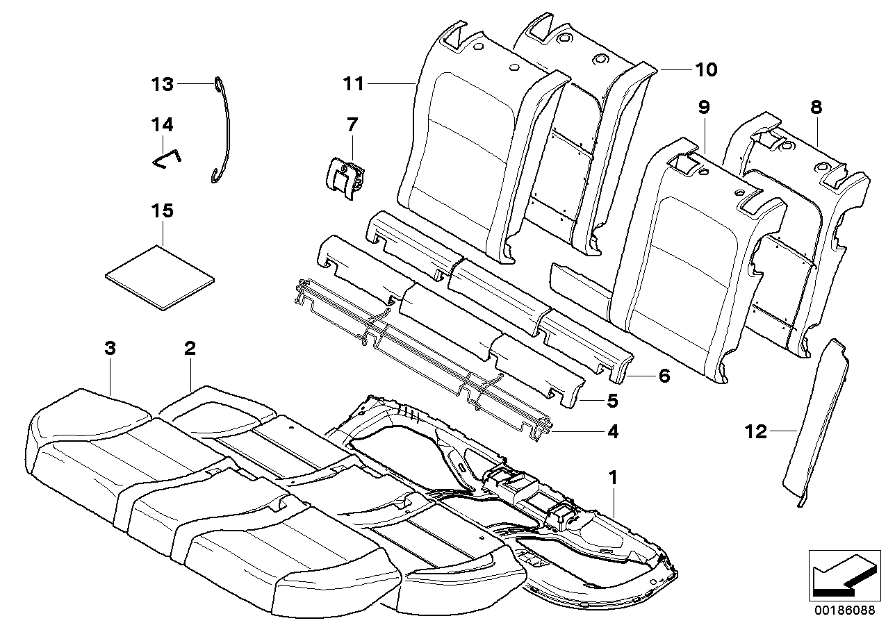Genuine BMW 52207022213 E61 Cover Isofix BEIGE (Inc. 530xd, 530i & 530xi) | ML Performance US US Car Parts