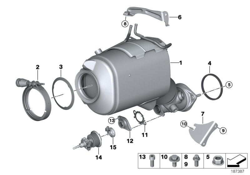 Genuine BMW 18307812172 E71 E90 E70 Isa Screw M6X12 (Inc. X5) | ML Performance US US Car Parts