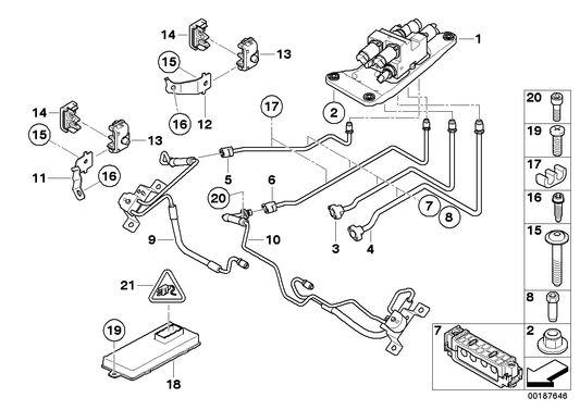 Genuine BMW 37136783673 E70 F16 Pressure Line, Valve Block M14X1,5 (Inc. X5) | ML Performance US US Car Parts