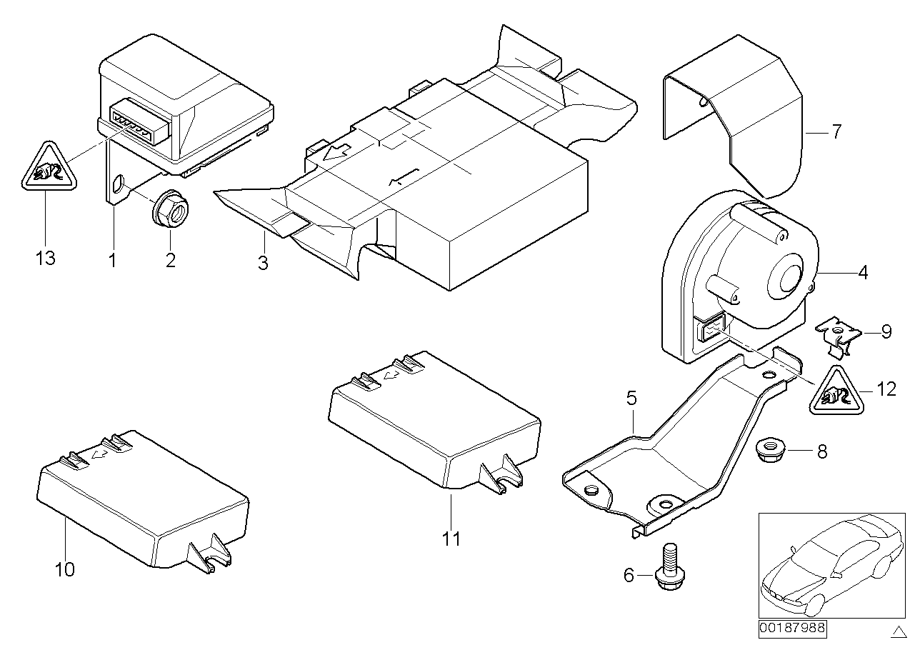 Genuine BMW 65756923209 E52 E46 E53 Inclination Indicator (Inc. X5 & 330d) | ML Performance US US Car Parts