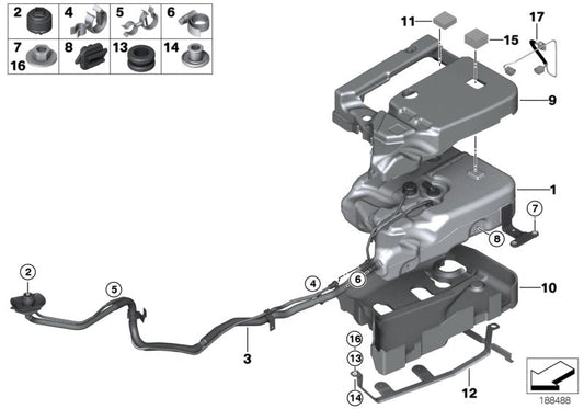 Genuine BMW 16197205020 E71 E70 Insulation (Inc. X5 & X6 30dX) | ML Performance US US Car Parts