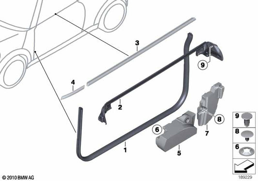 Genuine BMW 51767371476 Front Right Door Seal