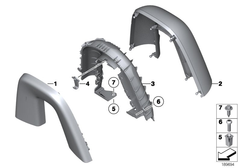 Genuine BMW 51439128420 E89 Retainer For Cover, Rollover Bar, Right (Inc. Z4 35is, Z4 28i & Z4 30i) | ML Performance US US Car Parts