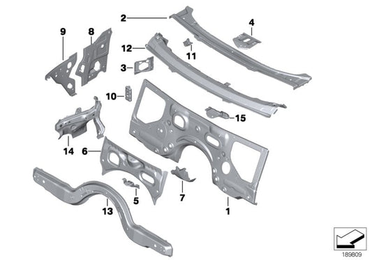 Genuine BMW 41137204070 RR4 Reinforcing Mount F Supporting Tube,Rig. (Inc. Ghost, 760LiS & 640dX) | ML Performance US US Car Parts