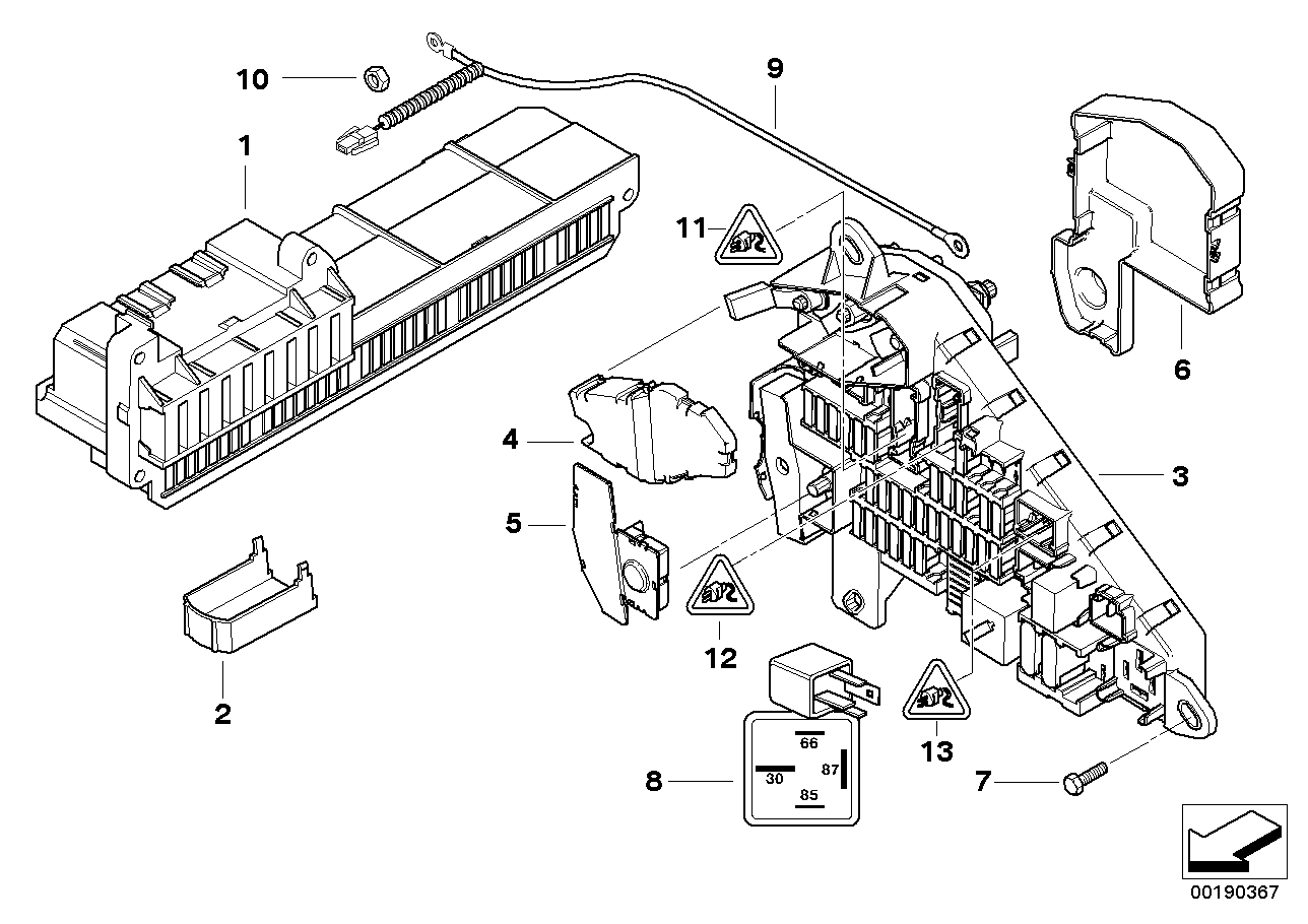 Genuine BMW 61138387158 E63 E61 E64 Socket Housing 5POL./ Z-CODE (Inc. 535i, 635d & 528i) | ML Performance US US Car Parts