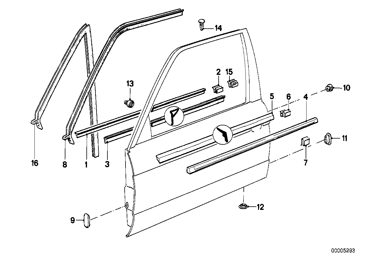 Genuine BMW 51211932385 E30 Covering Left SCHWARZ (Inc. 318i, 316i & 325i)
