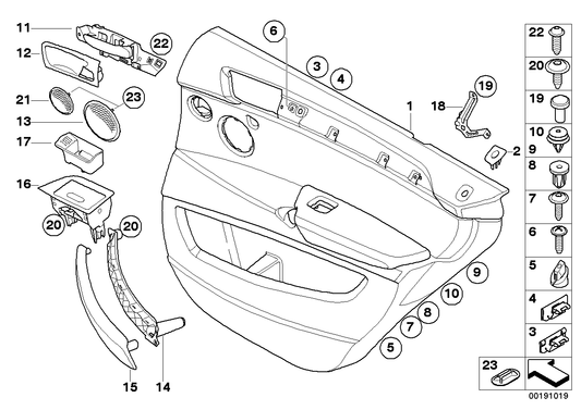 Genuine BMW 51416970169 E70 TriCover, Pull Strap, Left GRAU (Inc. X5) | ML Performance US US Car Parts