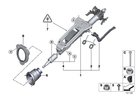 Genuine BMW 32306769397 E93 E92 E91 Steering Shaft Sleeve (Inc. M3, 116d & 320d ed) | ML Performance US US Car Parts
