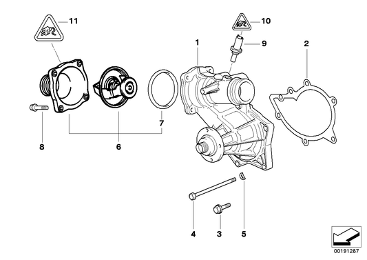 Genuine BMW 11510393340 E38 E31 E39 Coolant Pump, Mechanical (Inc. 735i, 540i & 840Ci) | ML Performance US US Car Parts
