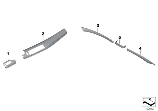 Genuine BMW 51459195655 Trim, I-Panel, Wood, Ash, Right BRAUN (Inc. 550iX 4.4, 530d & 535iX) | ML Performance US US Car Parts