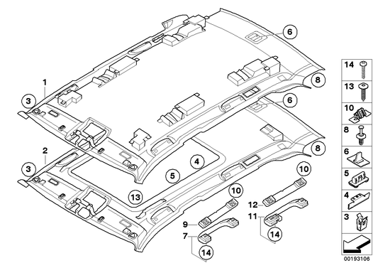 Genuine BMW 51449123922 E70 Molded Roof Lining F Panoramic Roof BEIGE (Inc. X5) | ML Performance US US Car Parts