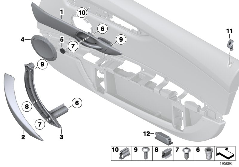 Genuine BMW 51419167017 E89 Door Handle, Satinsilber, Left (Inc. Z4 35is, Z4 23i & Z4 20i) | ML Performance US US Car Parts