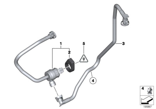 Genuine BMW 13907636140 F25 Fuel Tank Breather Line (Inc. X3 28iX) | ML Performance US US Car Parts