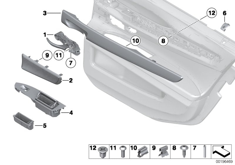 Genuine BMW 51229116344 Door Handle, Rear Right (Inc. 750LiX 4.0, 760LiS & Alpina B7LX) | ML Performance US US Car Parts