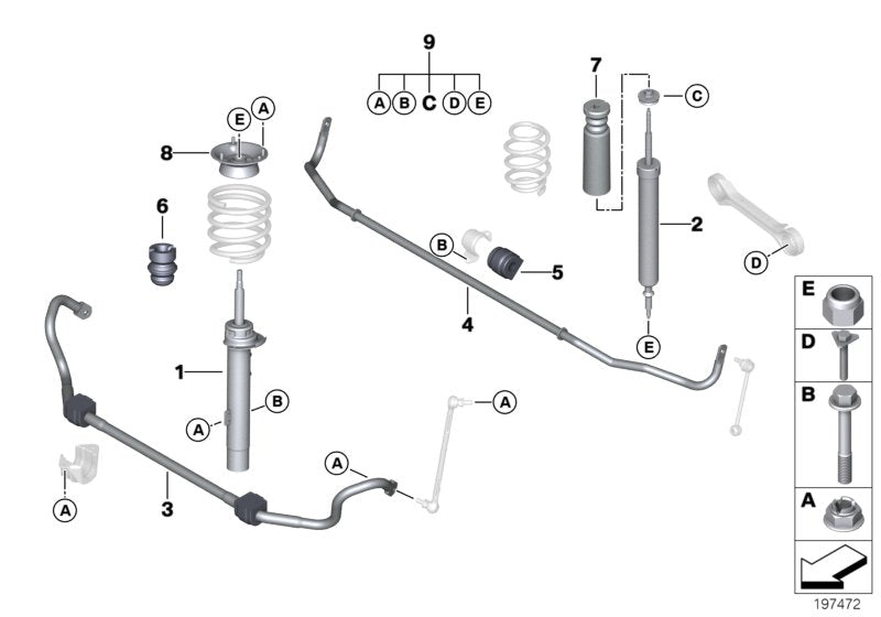 Genuine BMW 31316786015 E93 E91 Left Front Spring Strut (Inc. 335d, 320d ed & 325i) | ML Performance US US Car Parts