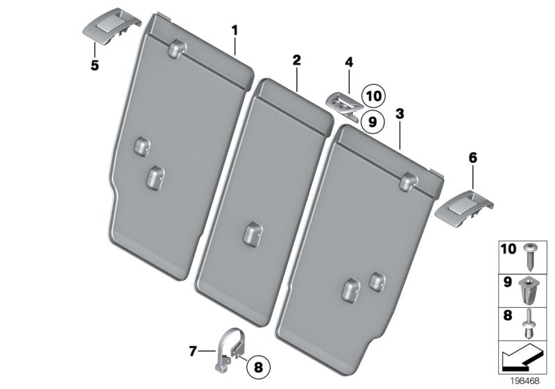 Genuine BMW 52202992049 E84 Trim Backrest, Left (Inc. X1) | ML Performance US US Car Parts