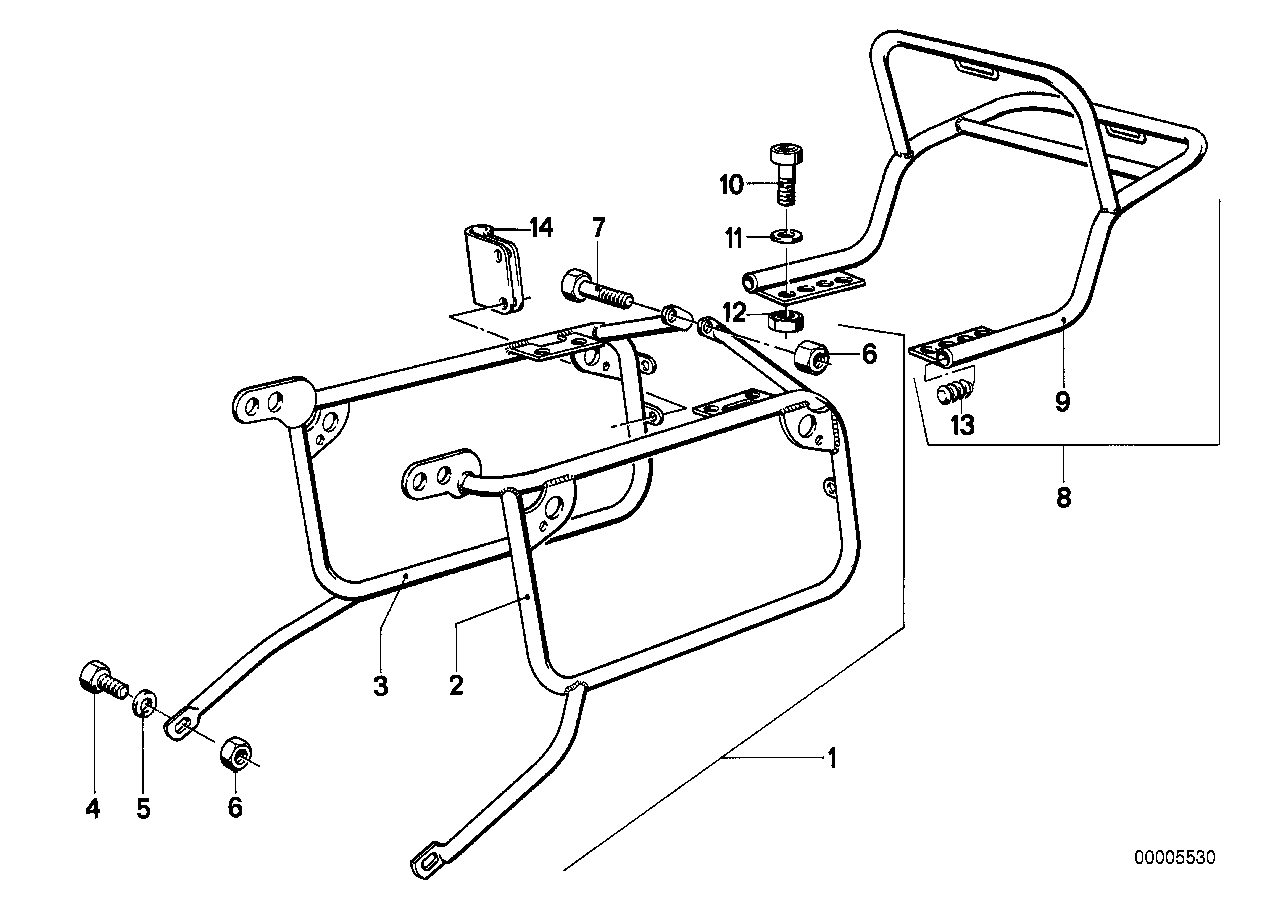 Genuine BMW 46541241576 Case Holder Right CR KRAUSERKOFFE (Inc. R90/6, R60/6) | ML Performance US US Car Parts