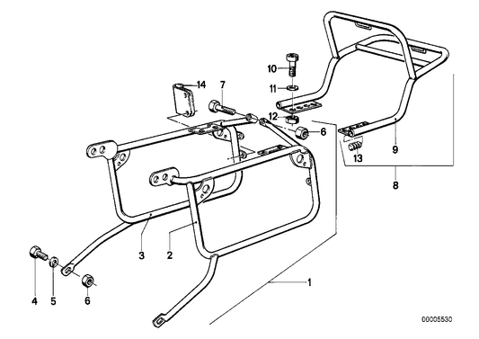 Genuine BMW 46541241576 Case Holder Right CR KRAUSERKOFFE (Inc. R90/6, R60/6) | ML Performance US US Car Parts