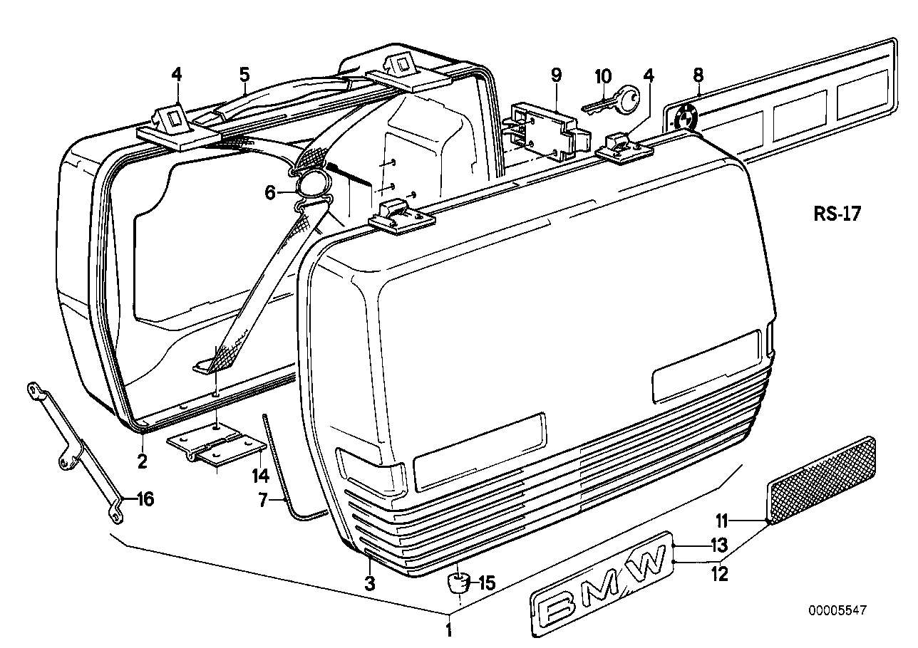 Genuine BMW 46542300018 Hinge (Inc. R45, R 65 RT & R 80 GS) | ML Performance US US Car Parts