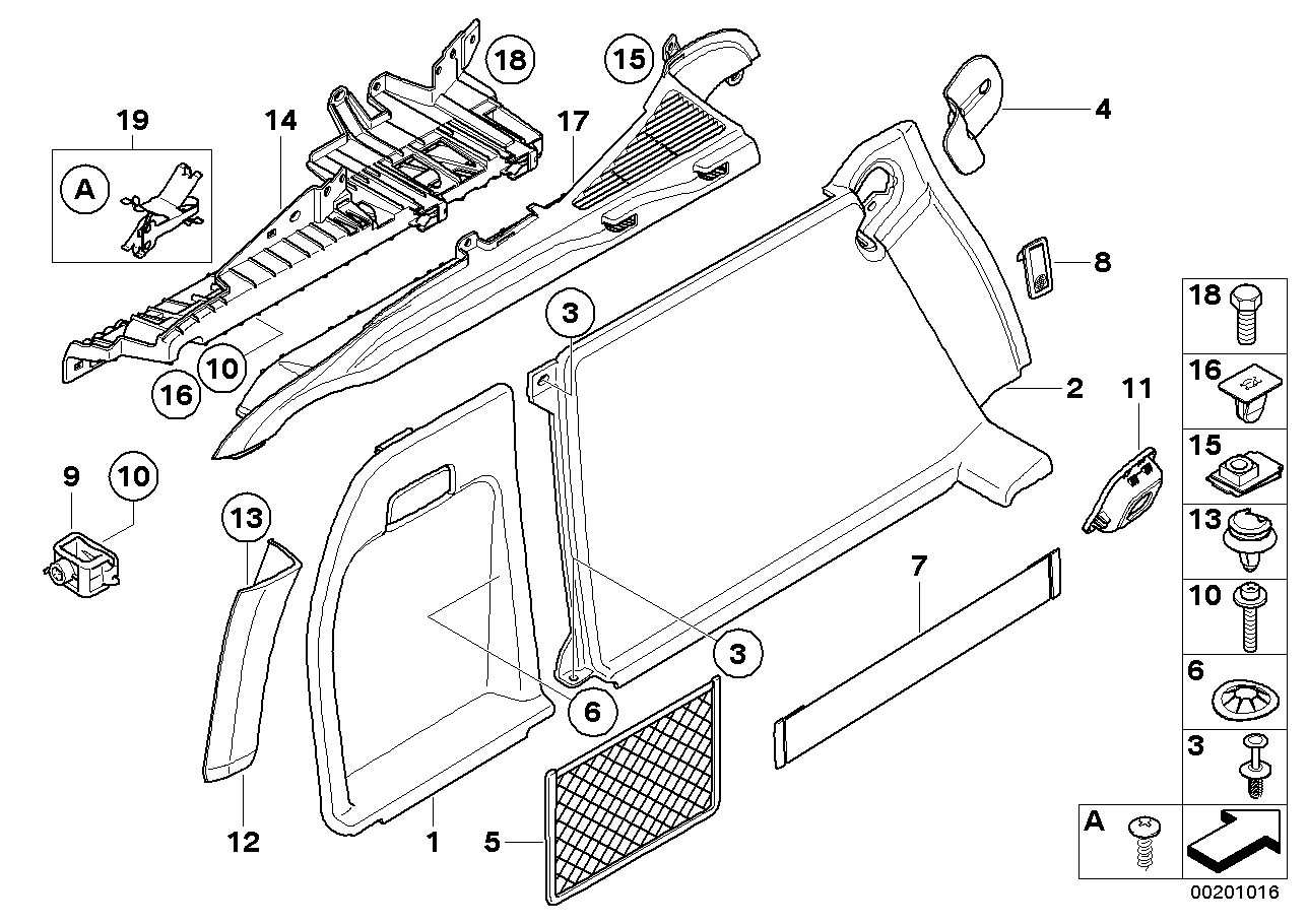 Genuine BMW 51477253912 E71 E72 Right Trunk Trim ANTHRAZIT (Inc. X6) | ML Performance US US Car Parts