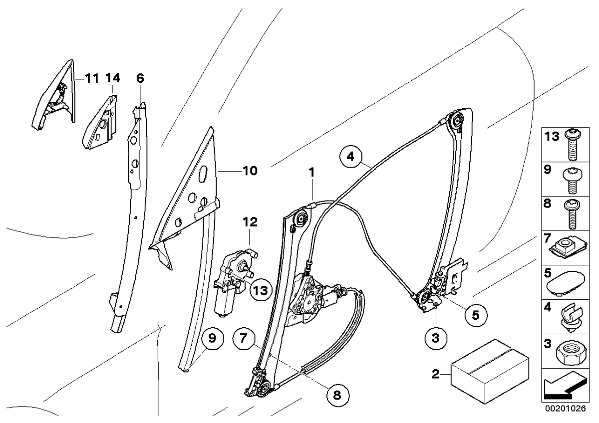 Genuine BMW 67626981143 E63 E64 Drive For Window Lifter (Inc. 635d, 630i & M6) | ML Performance US US Car Parts