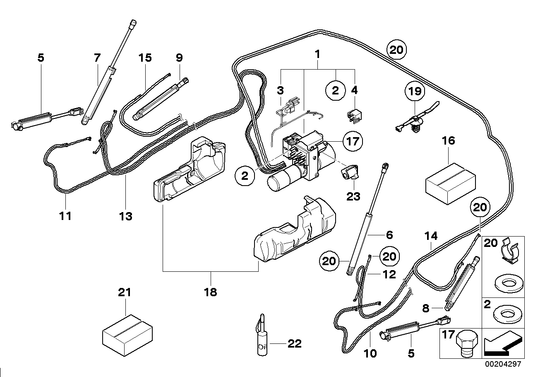 Genuine BMW 54347190675 E88 Hydraulic Hose, Conv. Top Hatch, Left (Inc. 118d, 120d & 125i) | ML Performance US US Car Parts