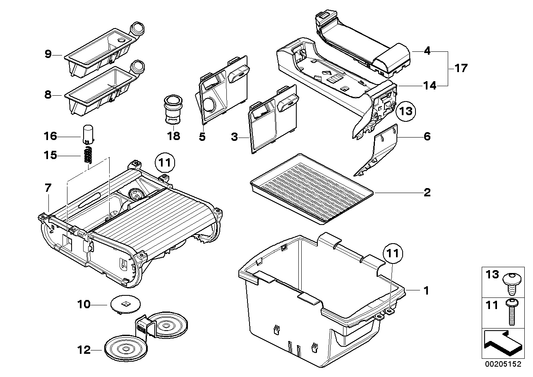 Genuine BMW 51169203443 E71 E72 E70 Support For Telephone (Inc. X5 & X6 M50dX) | ML Performance US US Car Parts