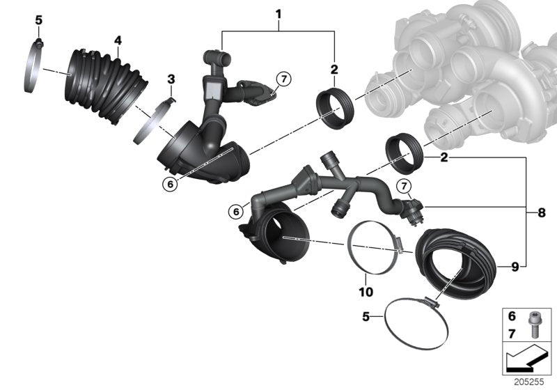 Genuine BMW 13717598265 E70 E71 Hose Clamp (Inc. X5 M & X6 M) | ML Performance US US Car Parts