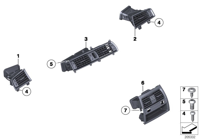 Genuine BMW 64229142588 Fresh Air Grille, Left (Inc. 530d 155kW, 550iX 4.0 & 550iX 4.4) | ML Performance US US Car Parts