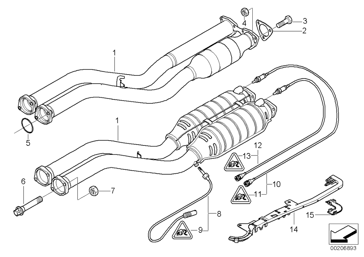 Genuine BMW 18107832909 E46 Exhaust System, Front (Inc. M3) | ML Performance US US Car Parts