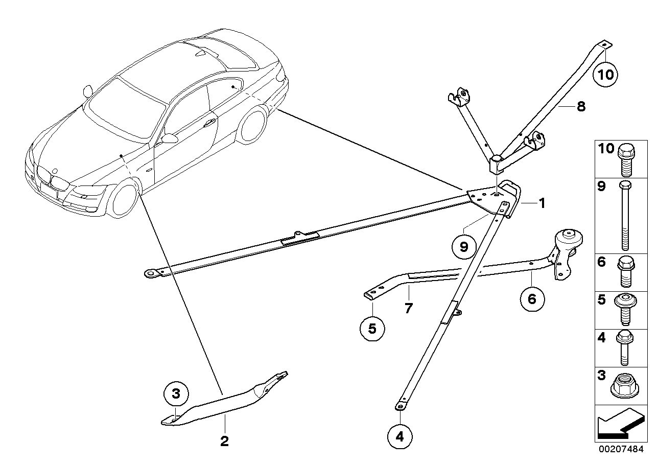 Genuine BMW 51618045987 E93 Pull Rod Left (Inc. M3) | ML Performance US US Car Parts
