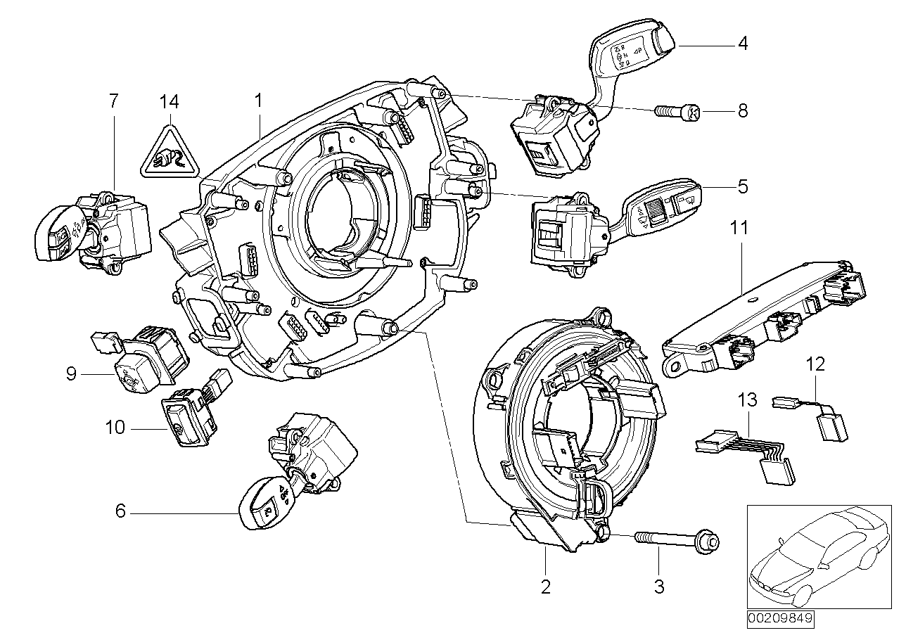 Genuine BMW 61316959986 E66 E65 E67 Cruise Control Switch (Inc. 760Li, 740i & 730i) | ML Performance US US Car Parts