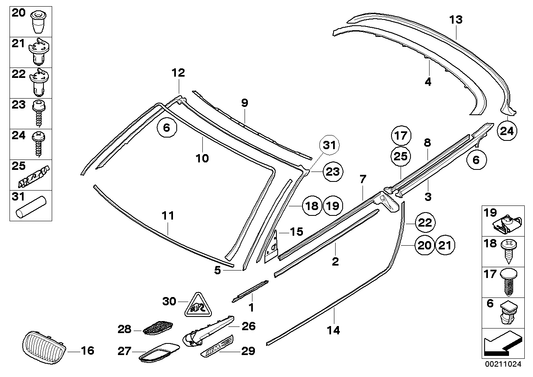 Genuine BMW 51717119069 E93 Strip Upper Apron (Inc. 335i, 328i & 330i) | ML Performance US US Car Parts