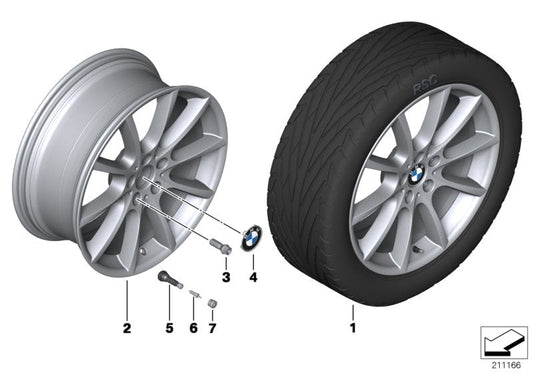 Genuine BMW 36116783523 Light Alloy Rim 8 1/2JX19 ET:33 (Inc. 650i, M550dX & 640i) | ML Performance US US Car Parts