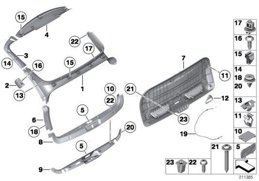 Genuine BMW 51497220249 Sealing Left (Inc. 520d, 530d & 550iX 4.4) | ML Performance US US Car Parts