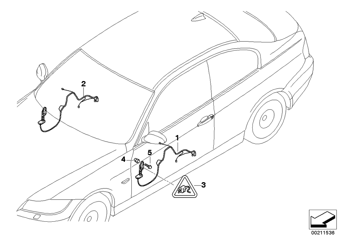 Genuine BMW 61129259828 E92 Wiring Set, Door, Co-Driver (Inc. 320d, 330d & 325i) | ML Performance US US Car Parts