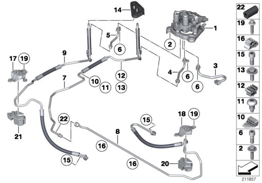 Genuine BMW 37136775207 Pressure Line, Valve Block (Inc. 750i, 760i & 730d) | ML Performance US US Car Parts