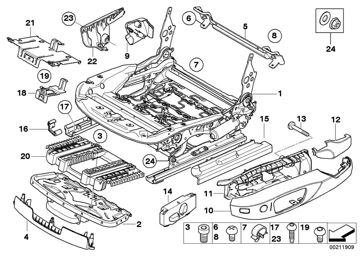 Genuine BMW 52106979654 E84 E90 E91 Trim, Seat Outer Right BEIGE (Inc. 318d, X1 28iX & 330i) | ML Performance US US Car Parts