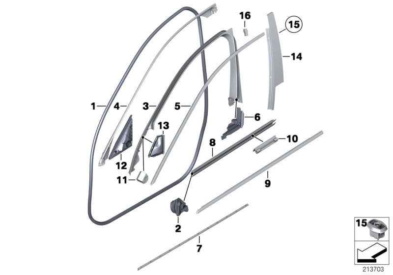 Genuine BMW 51337257193 Seal For Mirror Baseplate, Inside (Inc. 520d ed, 523i & 530i) | ML Performance US US Car Parts