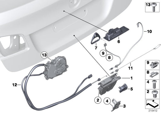 Genuine BMW 51247199178 Striker Trunk Lid (Inc. 750dX, 730i & 650iX 4.4) | ML Performance US US Car Parts