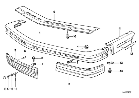 Genuine BMW 51111967617 E24 Rubber Strip, Bumper Front Left (Inc. 635CSi & M635CSi) | ML Performance US US Car Parts