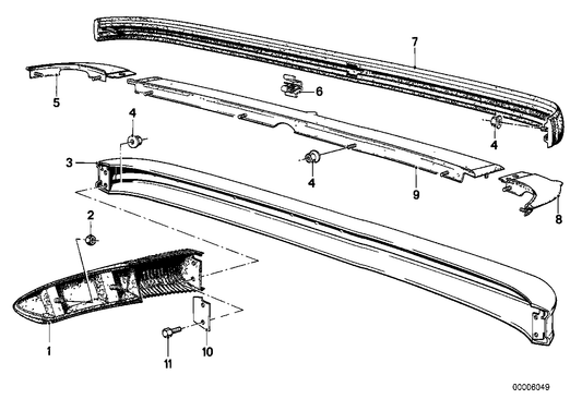 Genuine BMW 51121836688 E12 Bumper Rear Right (Inc. 528i & 530i) | ML Performance US US Car Parts