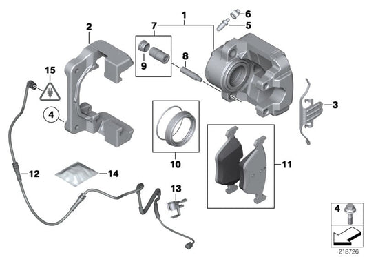 Genuine BMW 34116791920 Caliper Housing Right (Inc. 520dX, 528iX & 525dX) | ML Performance US US Car Parts