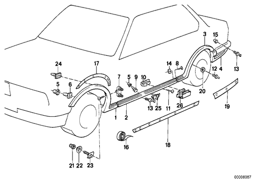 Genuine BMW 51711952312 E30 Template Front Right (Inc. 325ix) | ML Performance US US Car Parts
